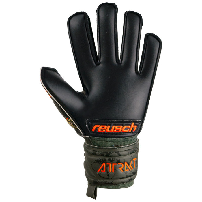 Reusch Attrakt Silver Junior Goalkeeper Gloves desert green