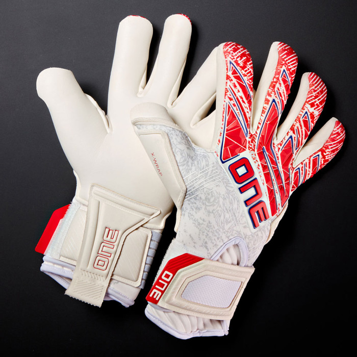 ONE APEX Pro King Goalkeeper Gloves White/Red