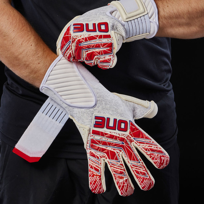 ONE APEX Pro King Junior Goalkeeper Gloves White/Red