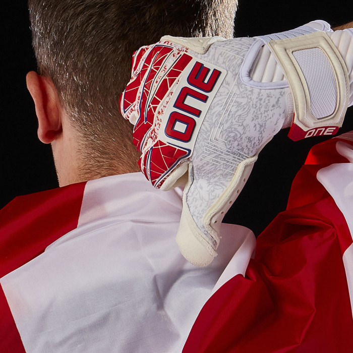 ONE APEX Pro King Junior Goalkeeper Gloves White/Red
