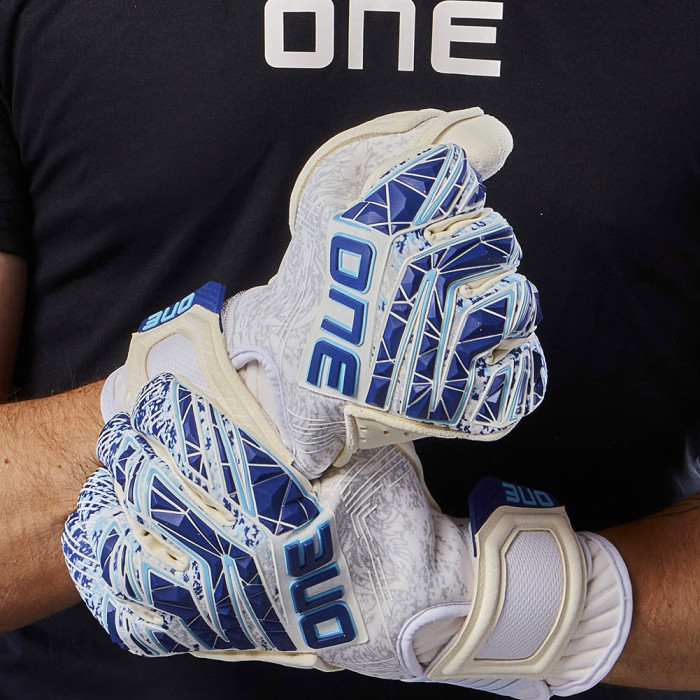 ONE APEX Pro Prime Junior Goalkeeper Gloves White/Blue