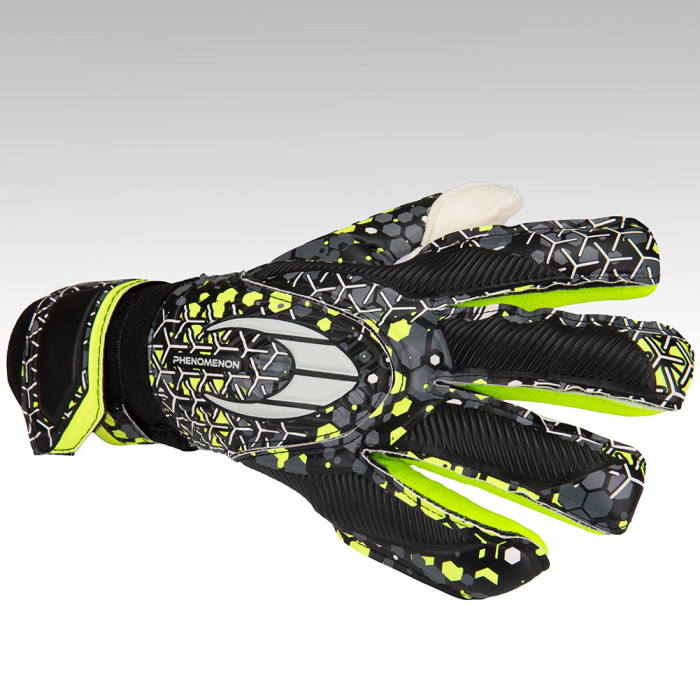 HO Soccer Clone Rokkakkei Junior Goalkeeper Gloves Black/Lime Green