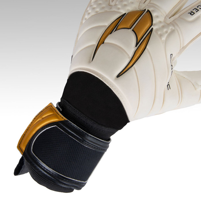 HO Soccer Classic Pro Roll Gold Junior Goalkeeper Gloves White/Black/G