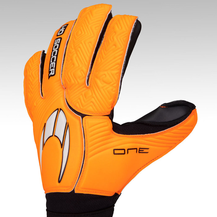 HO Soccer ONE Negative Junior Goalkeeper Gloves Orange
