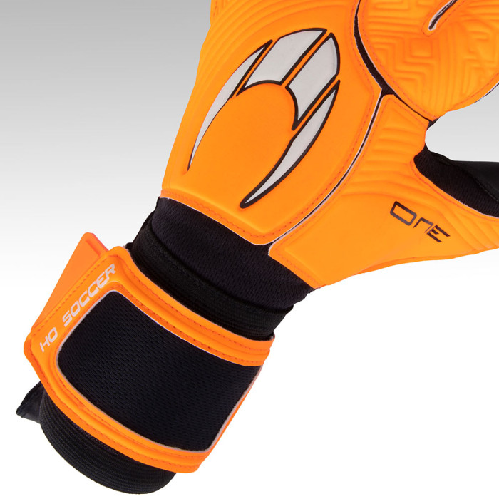 HO Soccer ONE Negative Junior Goalkeeper Gloves Orange