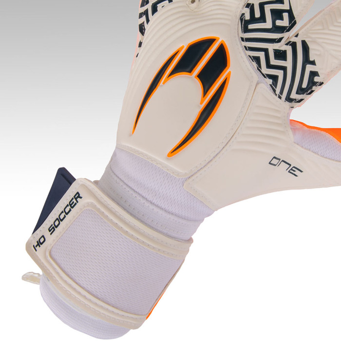 HO Soccer ONE Roll/Neg Goalkeeper Gloves White/Orange