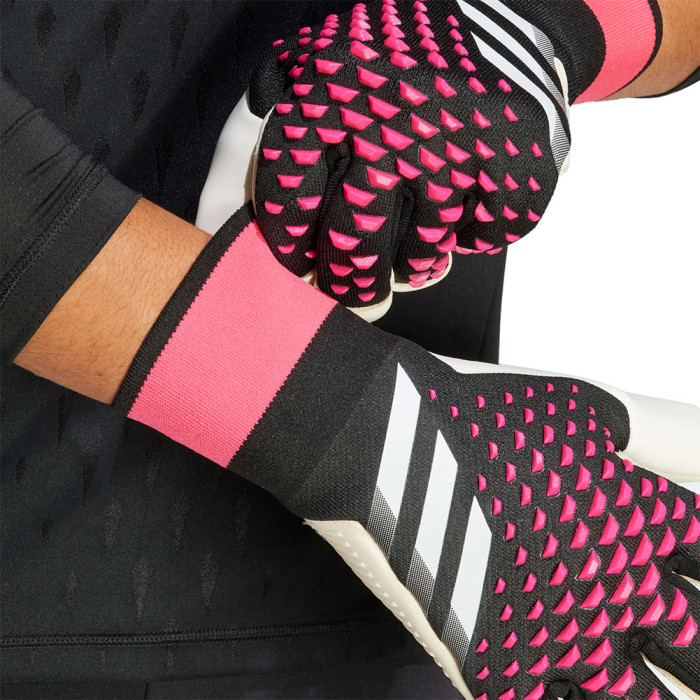 adidas Predator accuracy Pro Hybrid Goalkeeper Gloves Black/Shock Pink