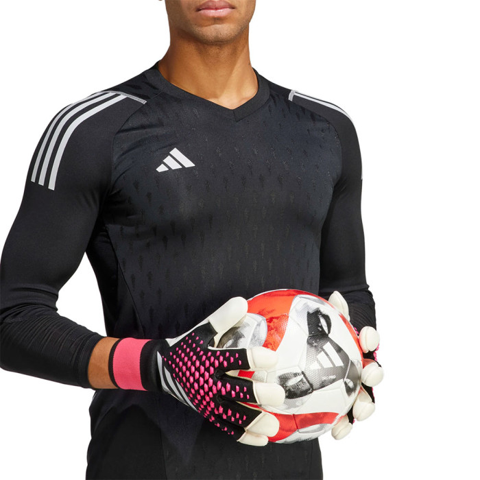 adidas Predator accuracy Pro Hybrid Goalkeeper Gloves Black/Shock Pink
