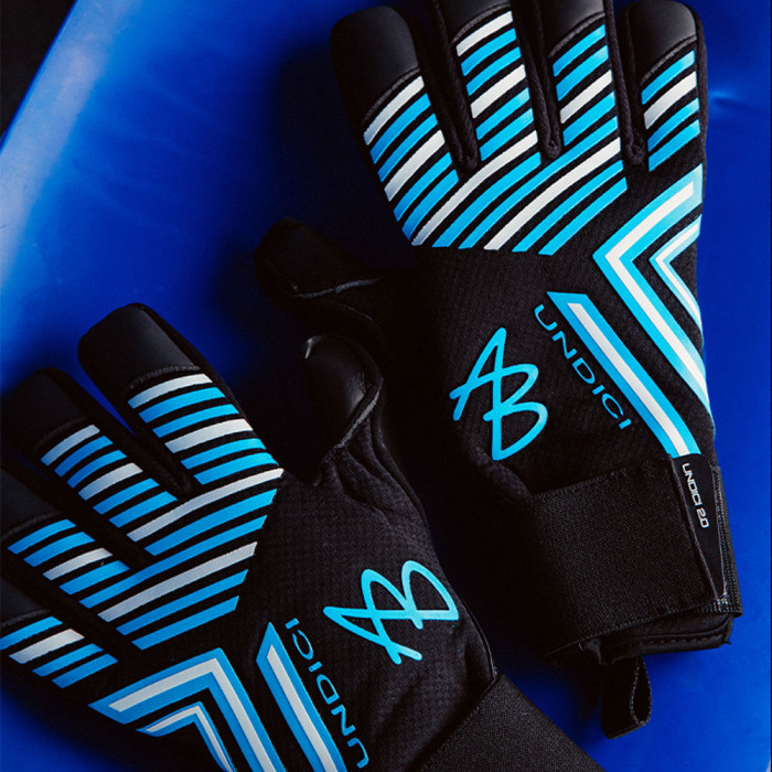  AB156 AB1 Undici 2.0.1 Nero Lite Goalkeeper Gloves Black/Cyan 