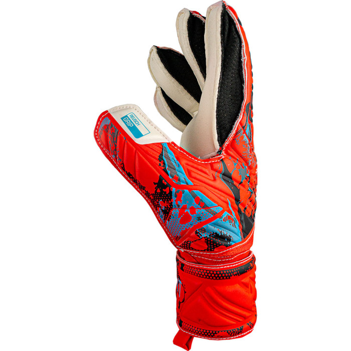 Reusch Attrakt Grip Finger Support Goalkeeper Gloves Electric Red