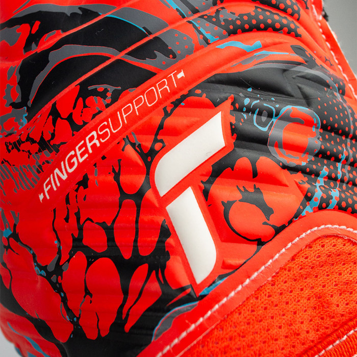 Reusch Attrakt Grip Finger Support Goalkeeper Gloves Electric Red