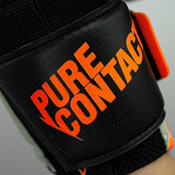 Reusch Pure Contact Fusion Goalkeeper Gloves Shark Gree/Shock Orange