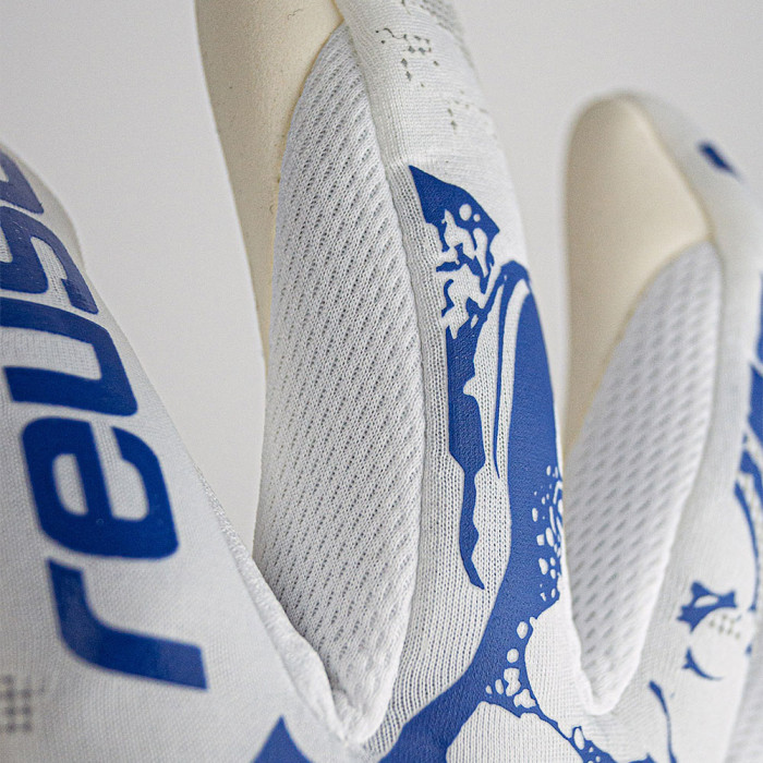 Reusch Pure Contact Silver Goalkeeper Gloves White/Blue