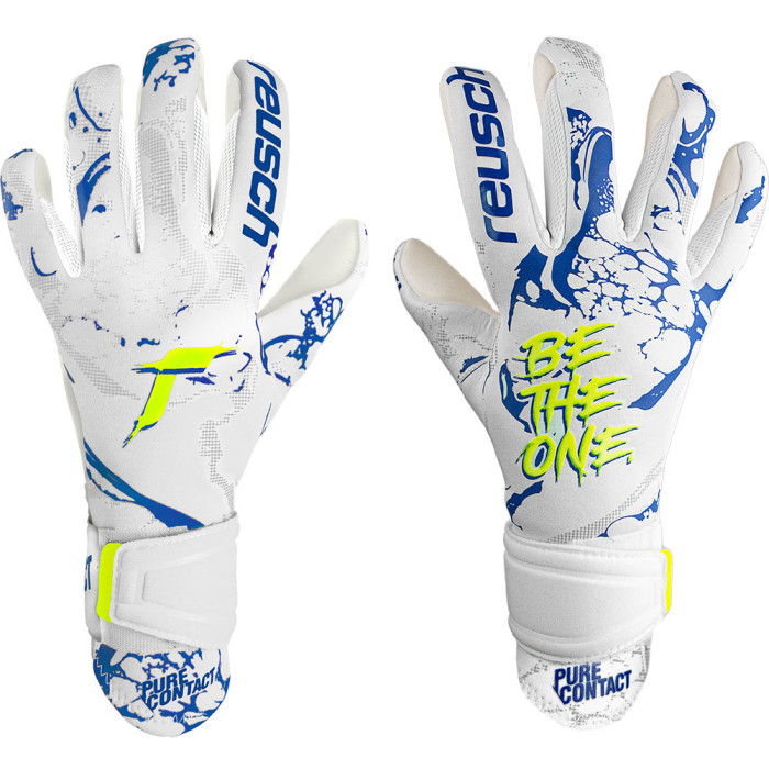 Reusch Pure Contact Silver Goalkeeper Gloves White/Blue