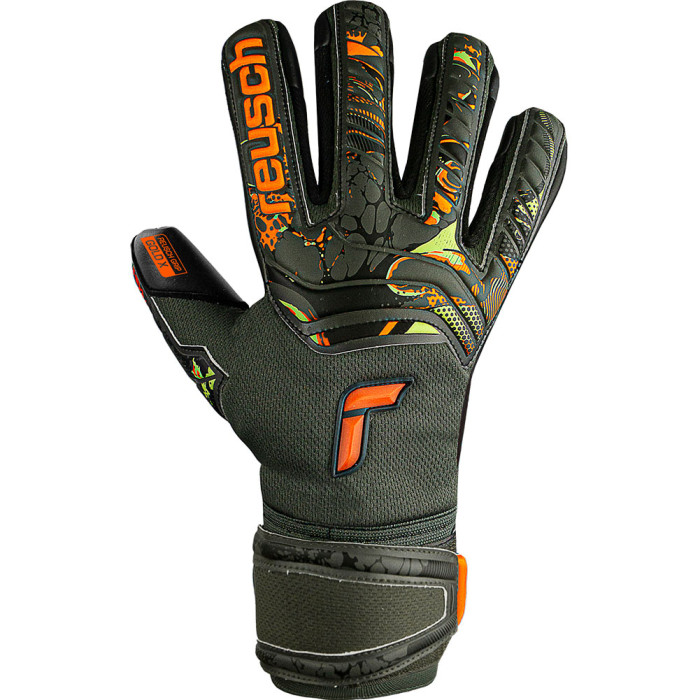 Reusch Attrakt Gold X Junior Goalkeeper Gloves desert green