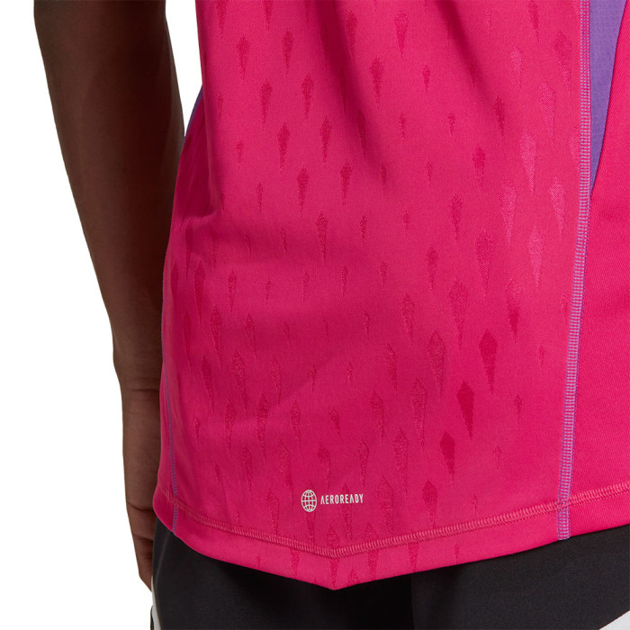  HK7667 adidas Tiro 23 Pro Short Sleeve Goalkeeper Jersey Team Magenta