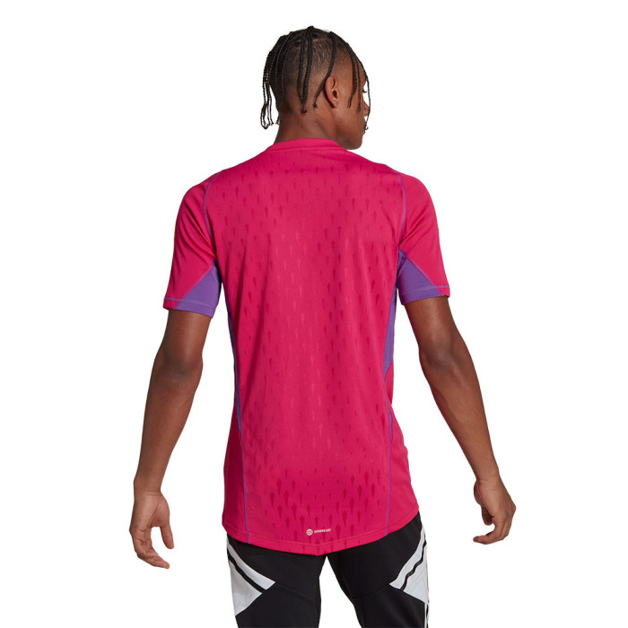  HK7667 adidas Tiro 23 Pro Short Sleeve Goalkeeper Jersey Team Magenta