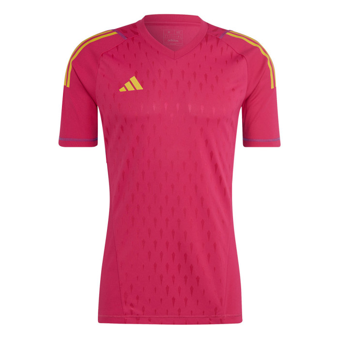  HK7667 adidas Tiro 23 Pro Short Sleeve Goalkeeper Jersey Team Magenta