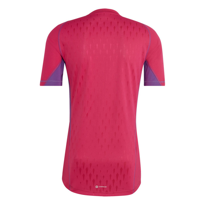  HK7667 adidas Tiro 23 Pro Short Sleeve Goalkeeper Jersey Team Magenta