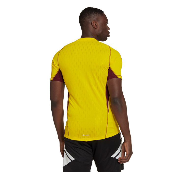  HK7668 adidas Tiro 23 Pro Short Sleeve Goalkeeper Jersey Team Yellow