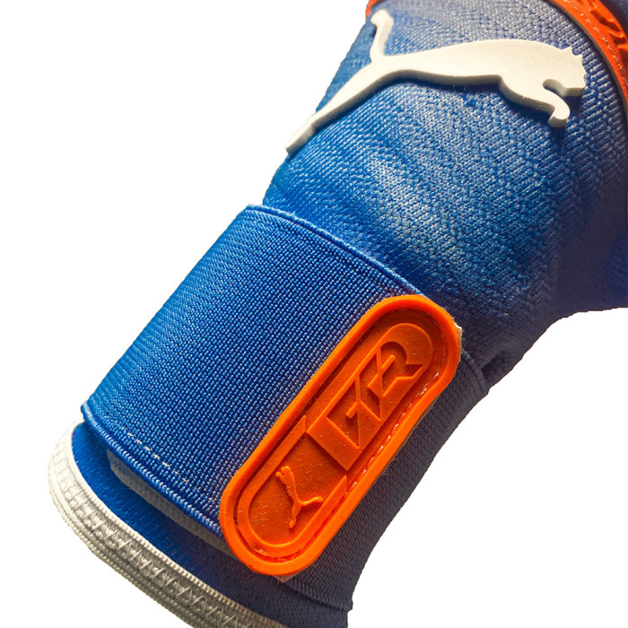 Puma FUTURE Pro Hybrid Goalkeeper Gloves Ultra Orange Blue Glimmer