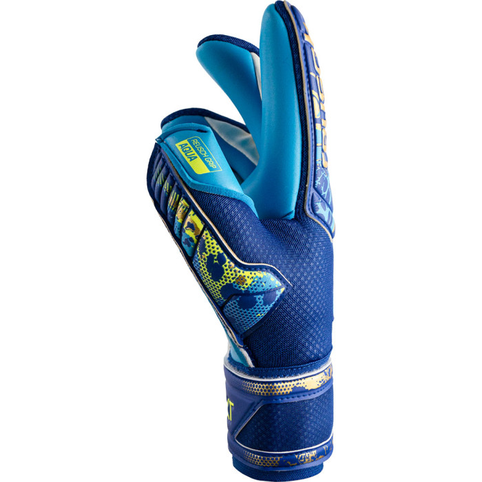 Reusch Attrakt Aqua Goalkeeper Gloves True Blue/Gold/Aqua Blue