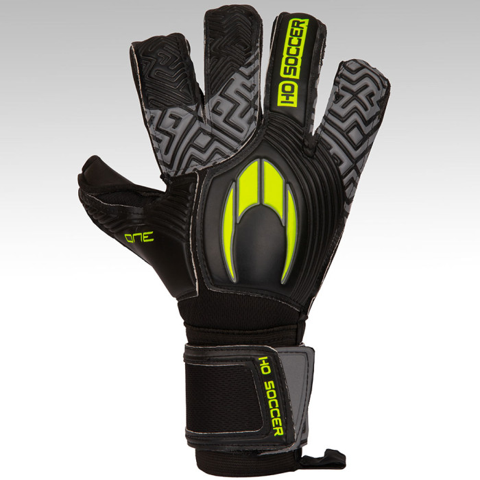 HO Soccer ONE Roll/Negative Junior Goalkeeper Gloves Black/Fluo/Silver