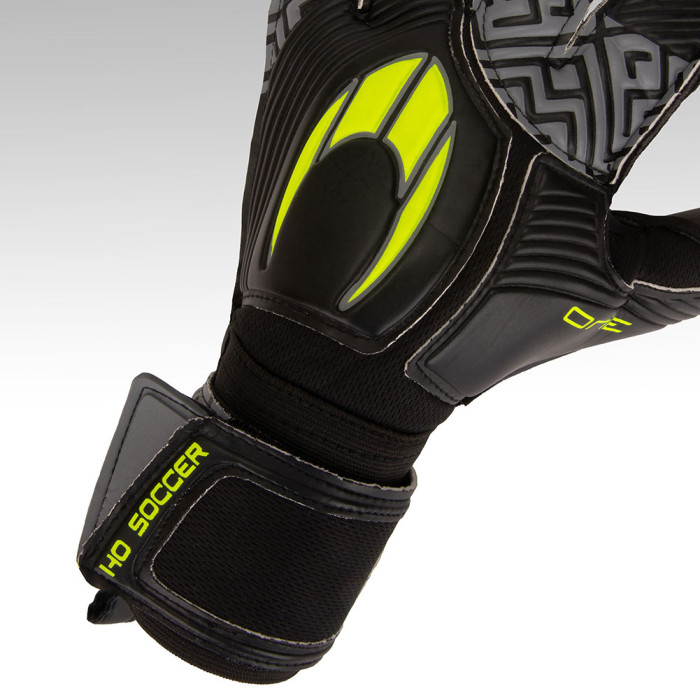 HO Soccer ONE Roll/Negative Junior Goalkeeper Gloves Black/Fluo/Silver