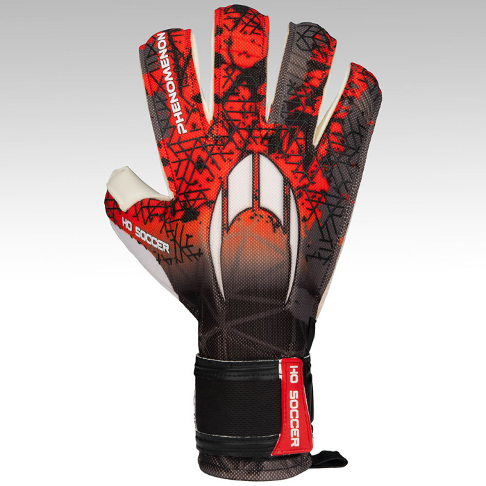 HO Soccer PHENOMENON PRO 1V Roll Finger Goalkeeper Gloves Black/Red 