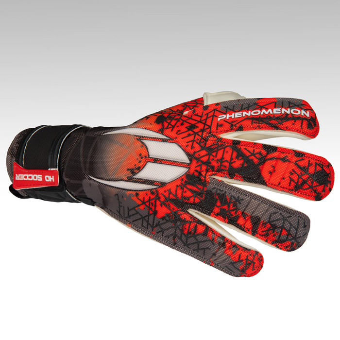 HO Soccer PHENOMENON PRO 1V Roll Finger Goalkeeper Gloves Black/Red 