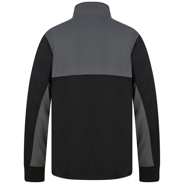  LV875 Keeper iD Junior GK Pro 1/4 Zip Track Top Black/Grey 