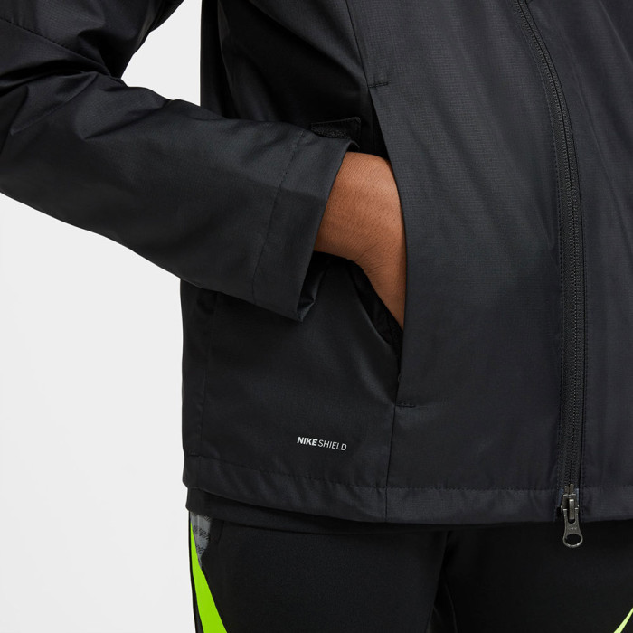  893819-010 Nike Academy Junior Rain Jacket (Black) 