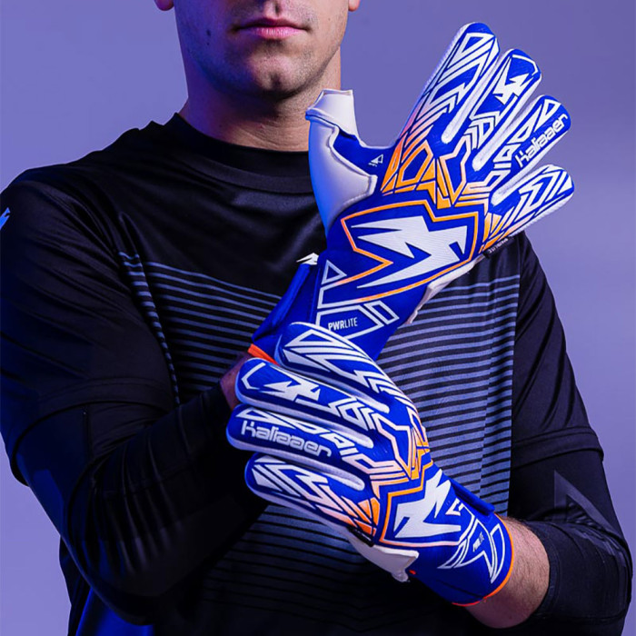 Kaliaaer PWRLITE FaderBlaze Azure Touch Feel JNR Goalkeeper Gloves Azu