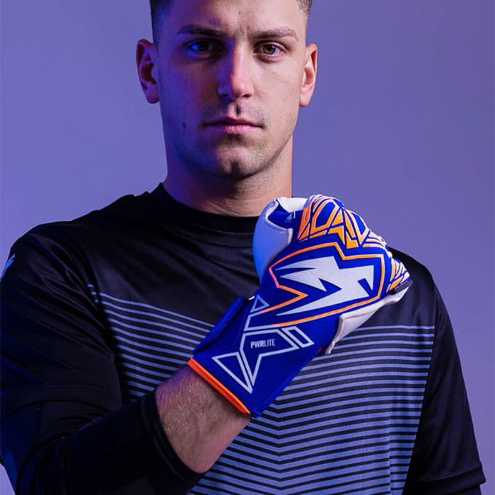 Kaliaaer PWRLITE FaderBlaze Azure Touch Feel JNR Goalkeeper Gloves Azu