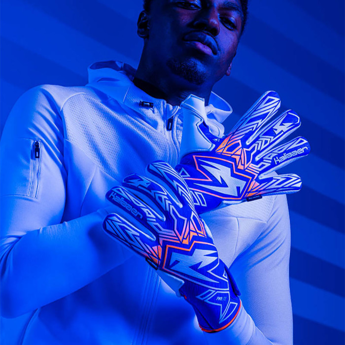 Kaliaaer PWRLITE FaderBlaze Azure Touch Feel JNR Goalkeeper Gloves Azu