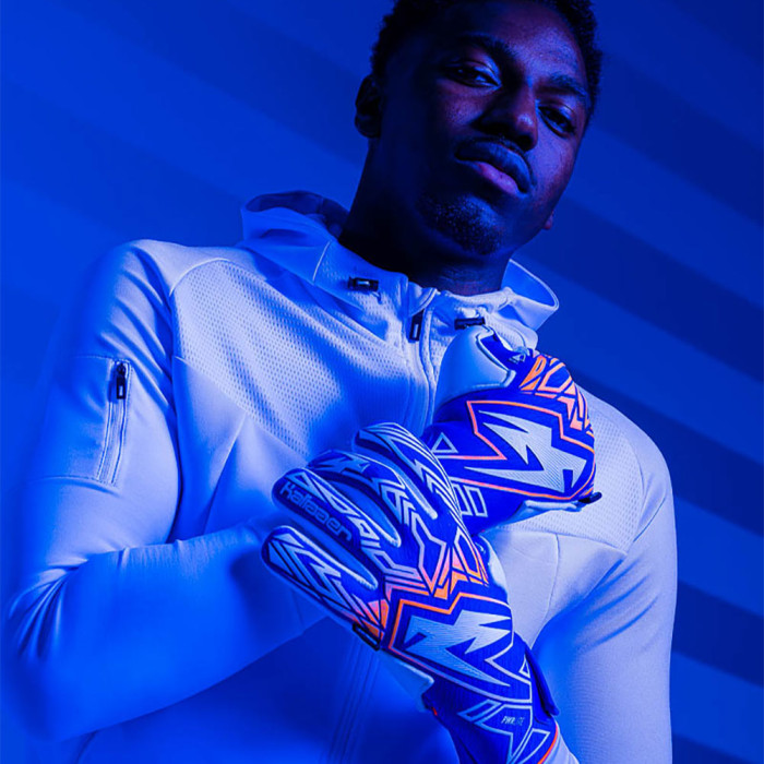 Kaliaaer PWRLITE FaderBlaze Azure Touch Feel JNR Goalkeeper Gloves Azu