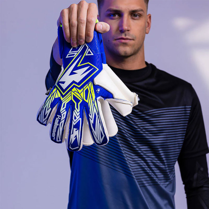 Kaliaaer PWRLITE FaderBlaze Azure Sekure Goalkeeper Gloves Azure Blue/