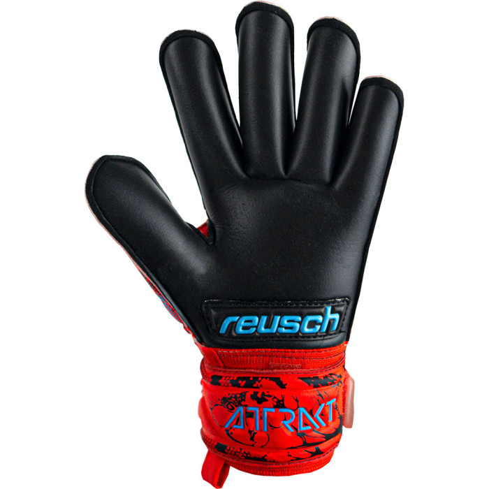 Reusch Attrakt Silver Roll Finger Junior Goalkeeper Gloves bright red