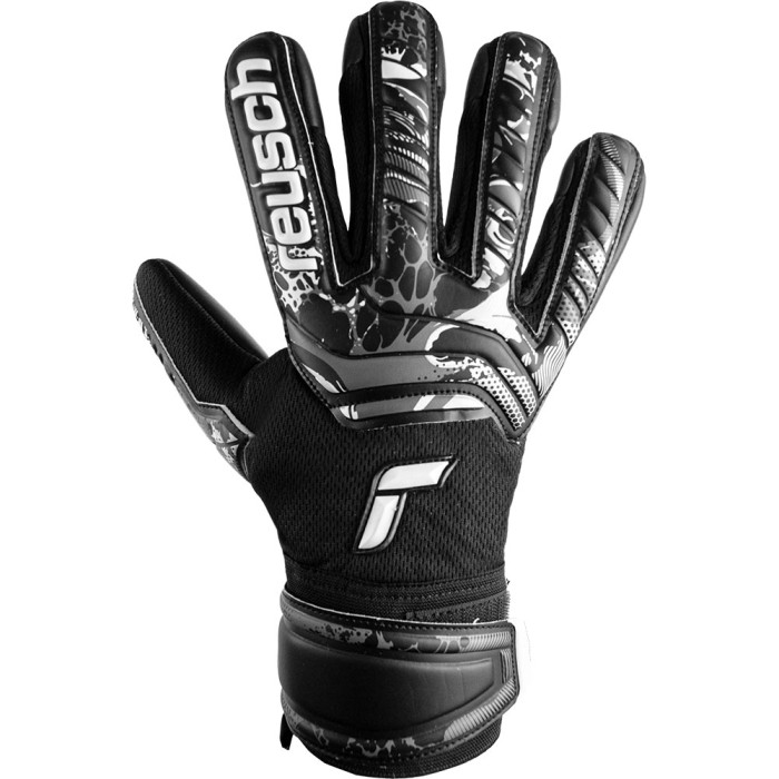 Reusch Attrakt Infinity Finger Support Junior Goalkeeper Gloves Black