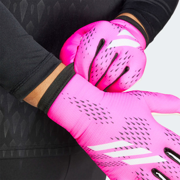  HN3346 adidas X GL Training Junior Goalkeeper Gloves Solar Pink