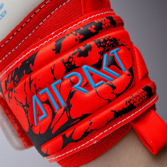 Reusch Attrakt Grip Goalkeeper Gloves Bright Red/Future Blue/Black