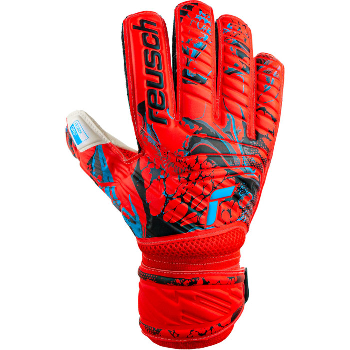 Reusch Attrakt Grip Goalkeeper Gloves Bright Red/Future Blue/Black