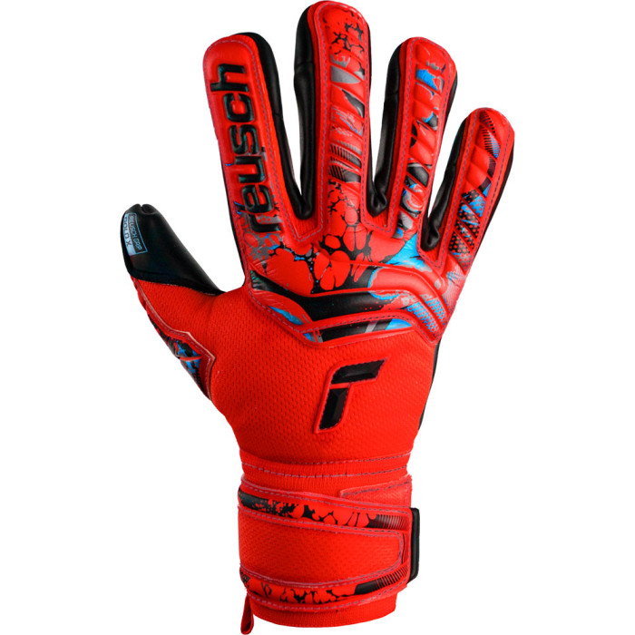 Reusch Attrakt Gold X Junior Goalkeeper Gloves Bright Red/Future Blue