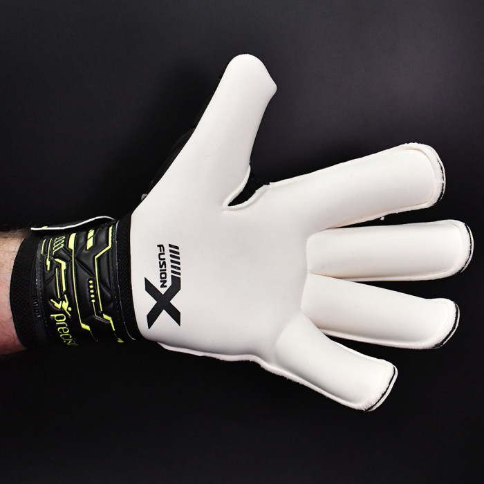 Precision Fusion X Pro Roll Finger Giga Junior Goalkeeper Gloves Black