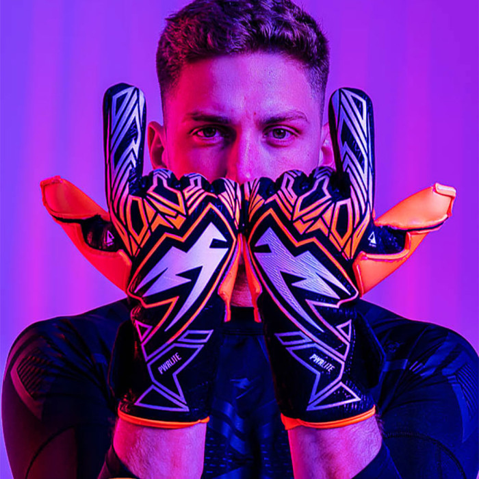 Kaliaaer PWRLITE FaderBlaze Ignite Goalkeeper Gloves Ignite Orange
