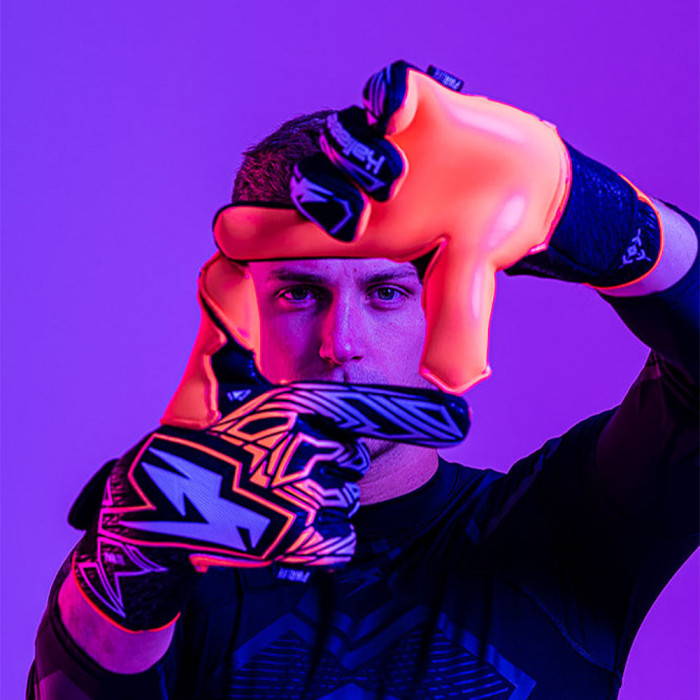 Kaliaaer PWRLITE FaderBlaze Ignite Goalkeeper Gloves Ignite Orange