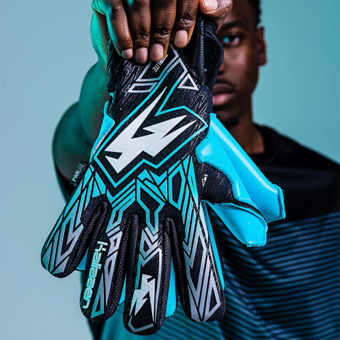 Kaliaaer PWRLITE FaderBlaze Ignite Junior Goalkeeper Gloves Azure Blue