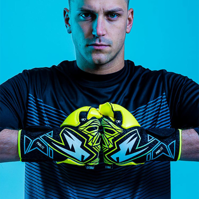 Kaliaaer PWRLITE FaderBlaze Ignite Junior Goalkeeper Gloves Neo Yellow
