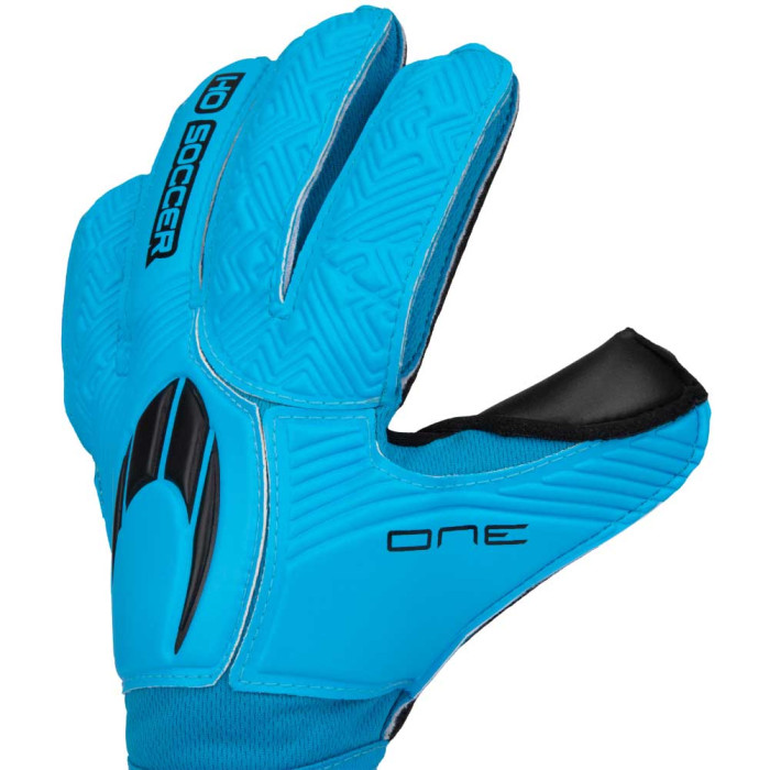 HO Soccer ONE Flat Goalkeeper Gloves Blue