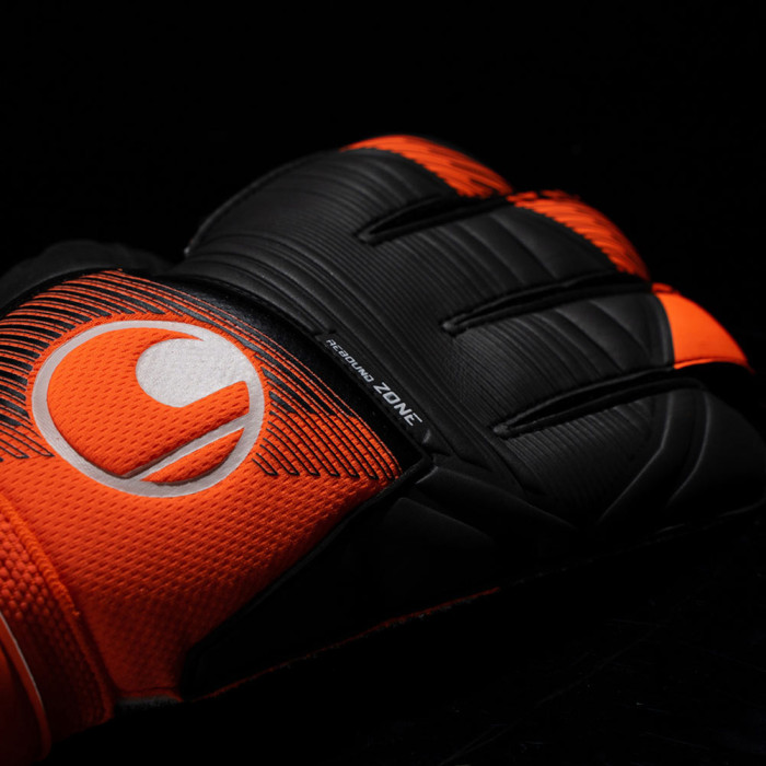  101131801J Uhlsport Soft Resist Junior Goalkeeper Gloves Fluo Orange 